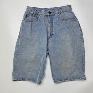 Filippo Vintage Light Wash Long Denim Shorts 11/12 Waist 29 1/2